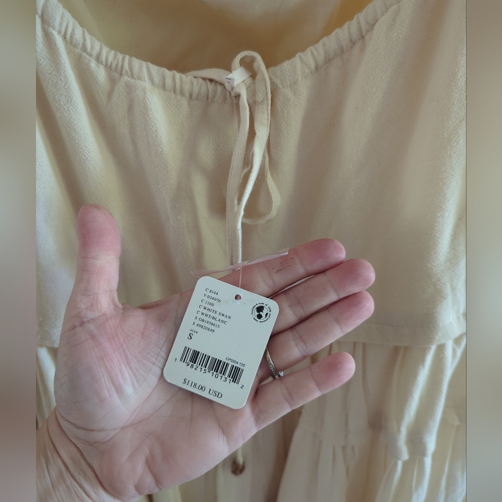 Free People Somewhere Sunny Drop-Waist Maxi Dress Size Small New $118 - Picture 8 of 10